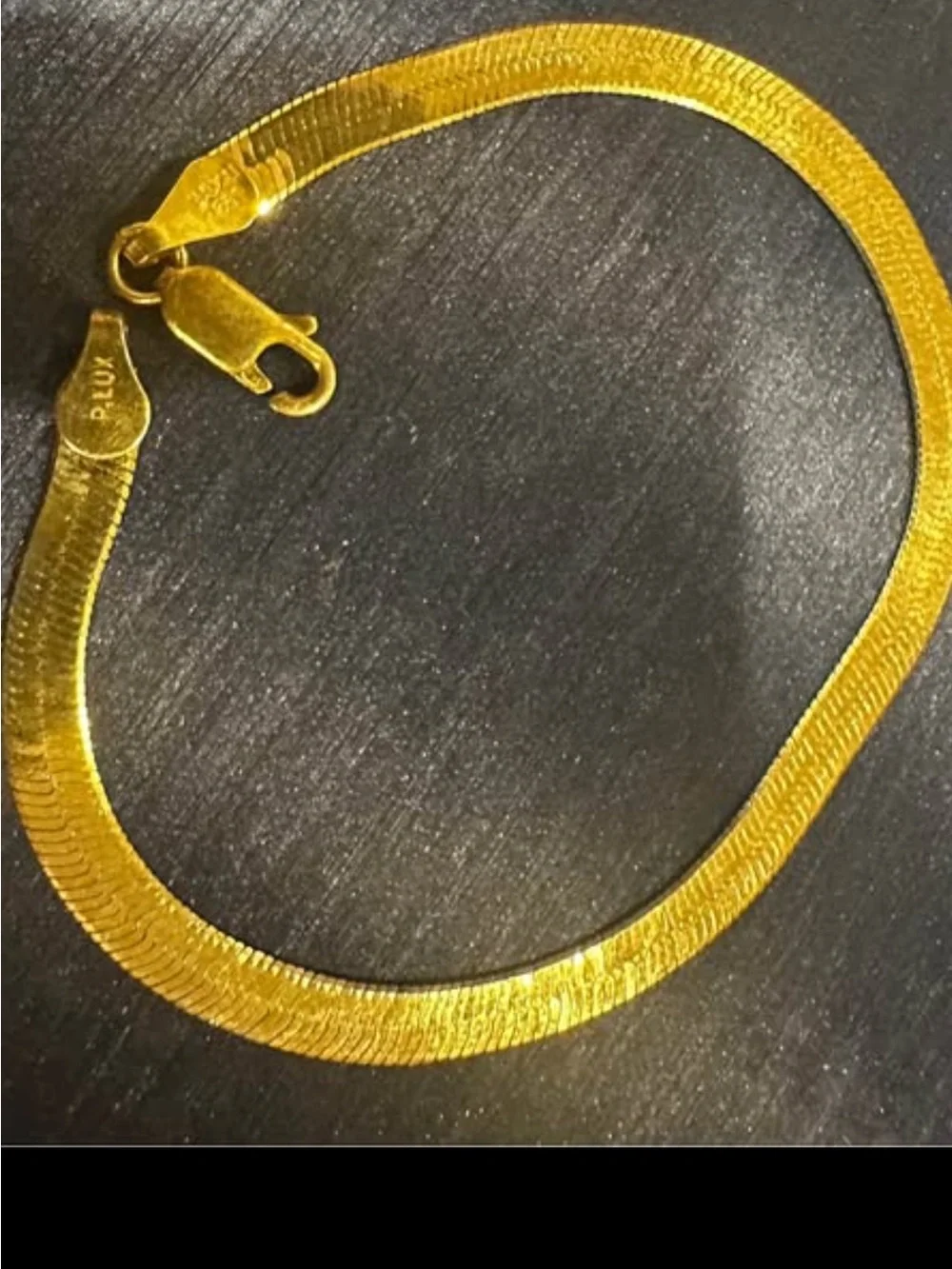 Thick 14K Gold dual tone bracelet gold silver diamond cut bracelet herringbone